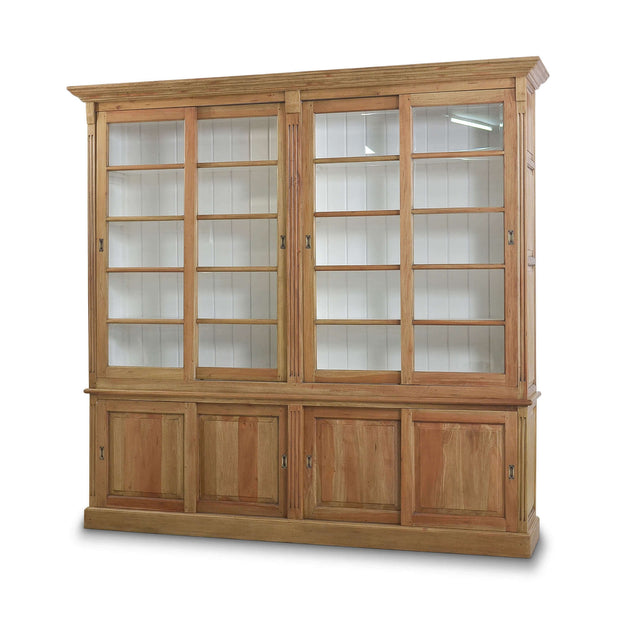 Hudson 99'' Bookcase w/ Sliding Doors