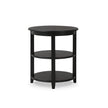 Luna Round 3 Tier Side Table in Batavia Black