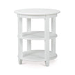 Luna Round 3 Tier Side Table in Architectural White