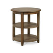 Luna Round 3 Tier Side Table in Straw Wash
