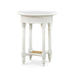 Montego Side Table in White Harvest w/ Rattan Natural Shelf