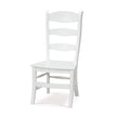 Peg & Dowel Ladder Back w/ Wood Seat in Architectural White