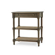 Melissa Side Table in Straw Wash w/ Rattan Glaze on Shelves