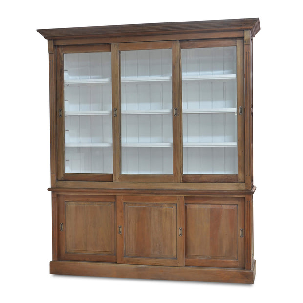 Hudson 88'' Bookcase w/ 3 Sliding Doors