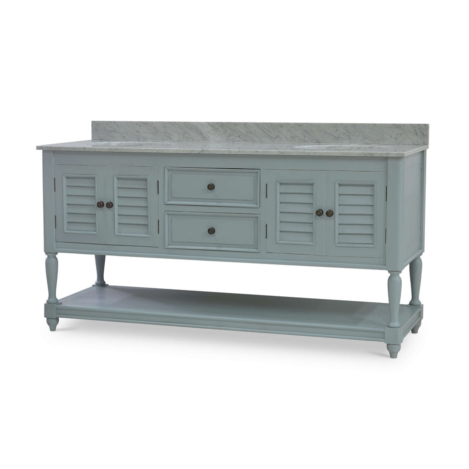 Cottage Master Vanity w/ Sink & Marble Top