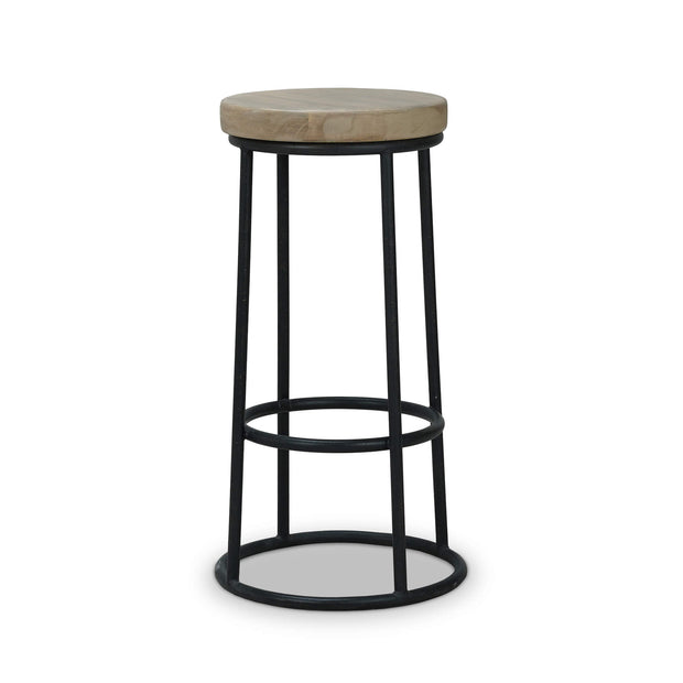 Indigo Barstool w/ Wood Seat in Gamalina