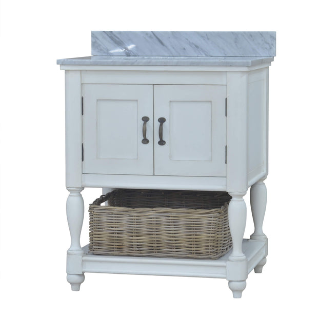 Jefferson Single Vanity w/ Sink & Marble Top