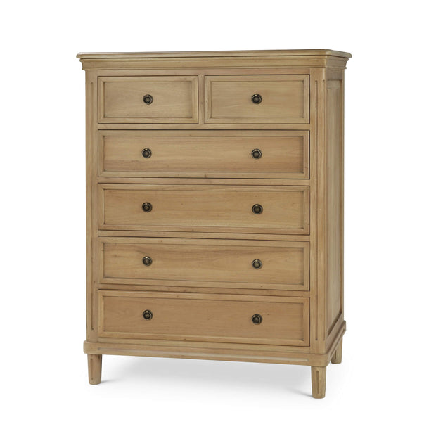 Hayward 6 Drawer Tall Boy in Fruitwood