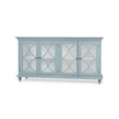 Hamilton 4 Door Buffet in Frosted Blue w/ True White Interior and no distressing