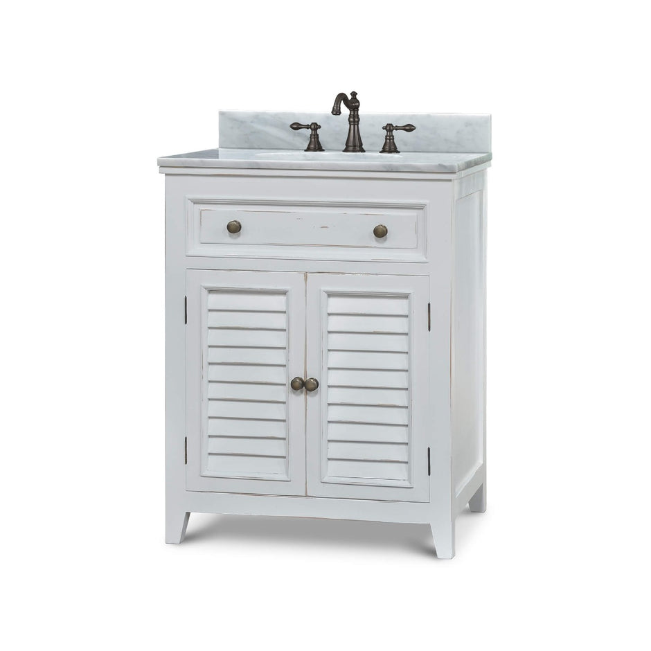Shutter Vanity w/ Sink & Marble Top