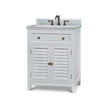 Shutter Vanity w/ Sink & Marble Top