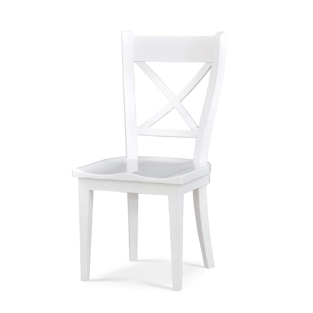 Summerset Chair w/ Wood Seat in Architectural White