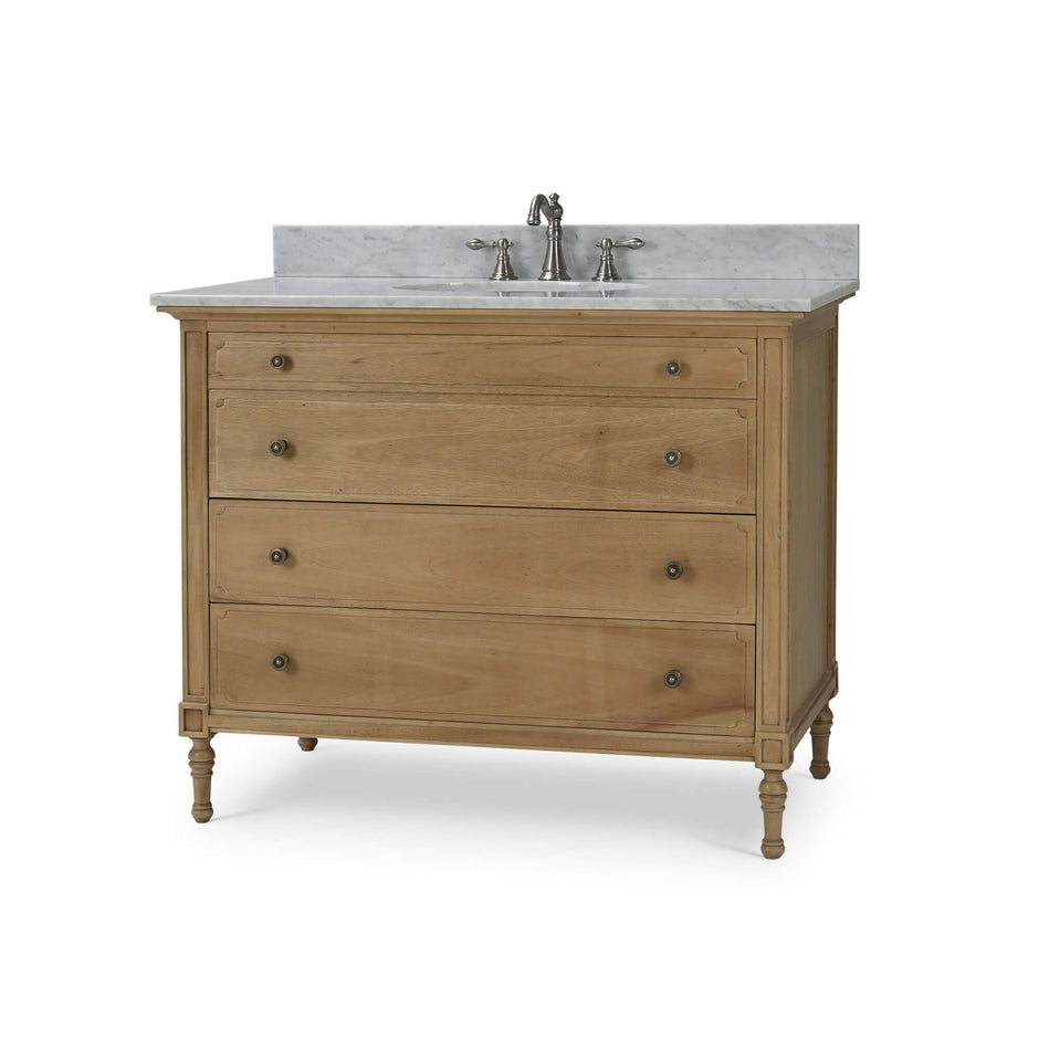 Carrington Single Vanity w/ Sink & Marble top
