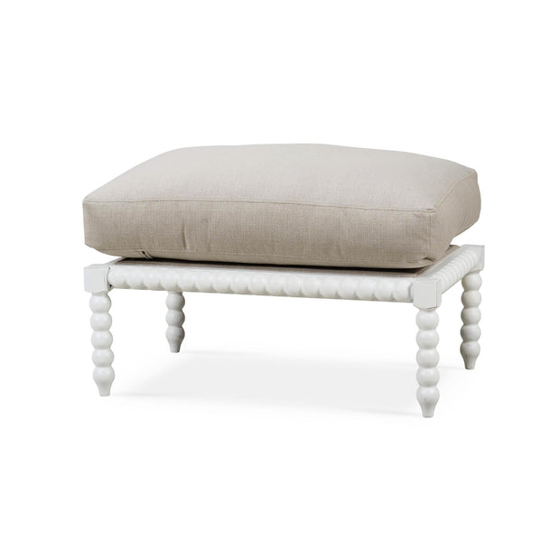 Cholet Ottoman in Architectural White w/ Camelot Performance Fabric