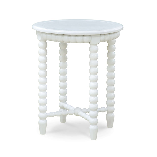 Cholet Round End Table in Architectural White