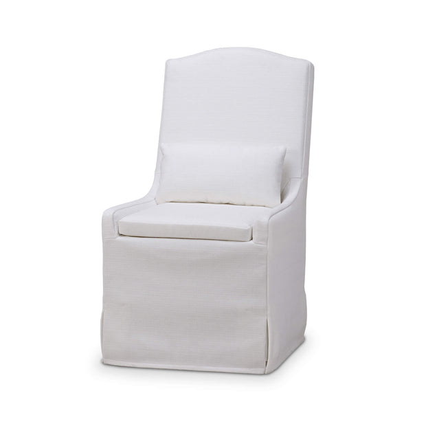 Sierra Slipcovered Dining Chair w/ Castors
