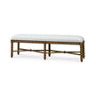 Cholet Bench Medium in Straw Wash w/ Arctic White Performance Fabric