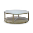 Cohan Round Coffee Table In Fruitwood w/ Rattan Natural