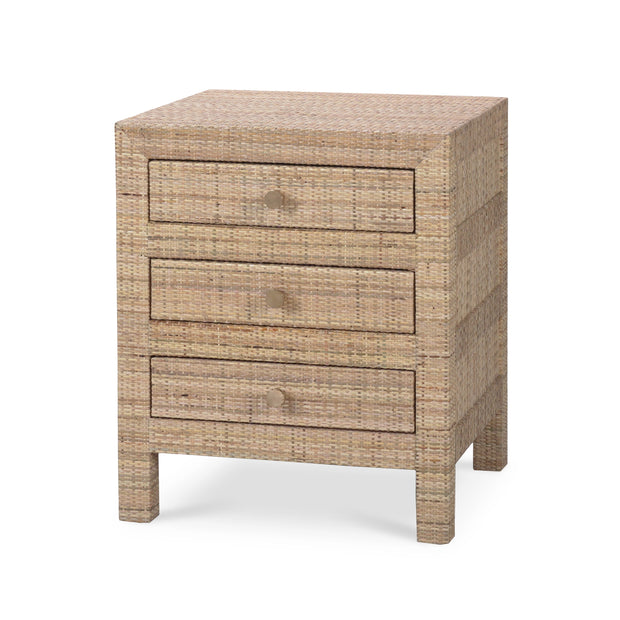 Kagu End Table Wrapped in Natural Rattan