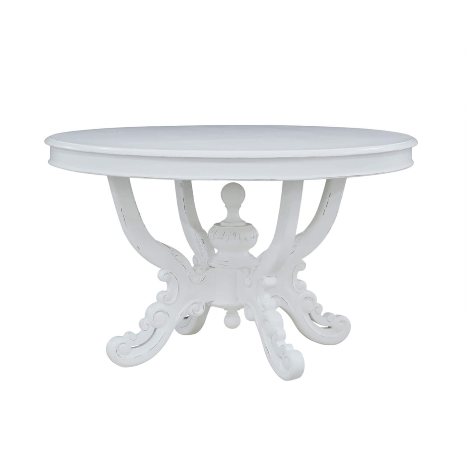 Mandolin Dining Table w/ Solid Hardwood Top