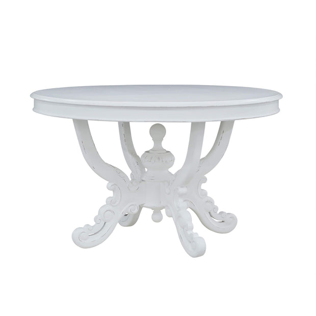 Mandolin Dining Table w/ Solid Hardwood Top