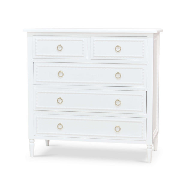 Cholet 5 Drawer Dresser in Architectural White
