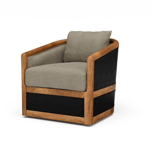 Aden Swivel Chair w/ Leather