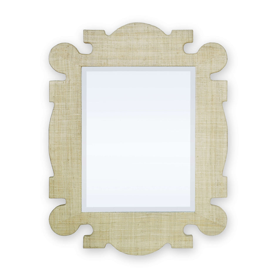 Rodeo Mirror w/ Raffia