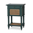 Montego Square End Table w/ Drawer & Rattan Door