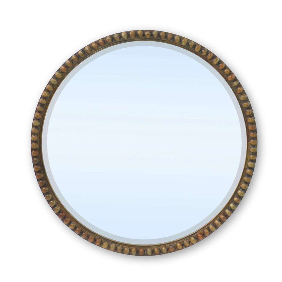 Cholet Round Mirror Large in Straw Wash