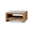 Tuscan Rush Coffee Table w/ Tempered Glass