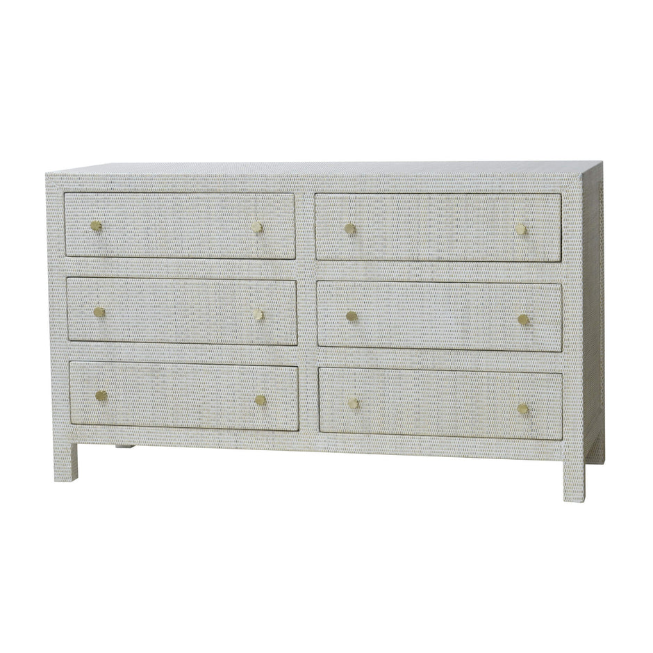 Kagu 6 Drawer Dresser w/ Rattan