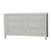 Kagu 6 Drawer Dresser w/ Rattan