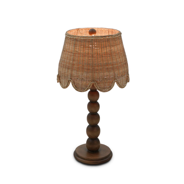 Cholet Table Lamp w/ Scalloped Shade in Straw Wash