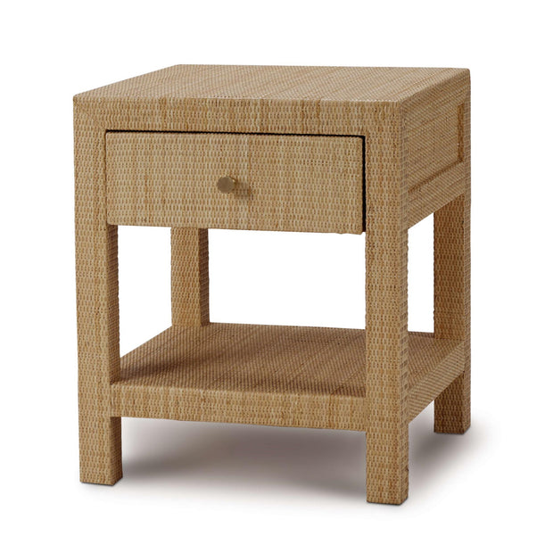 Kagu 1 Drawer Nightstand Wrapped in Natural Rattan