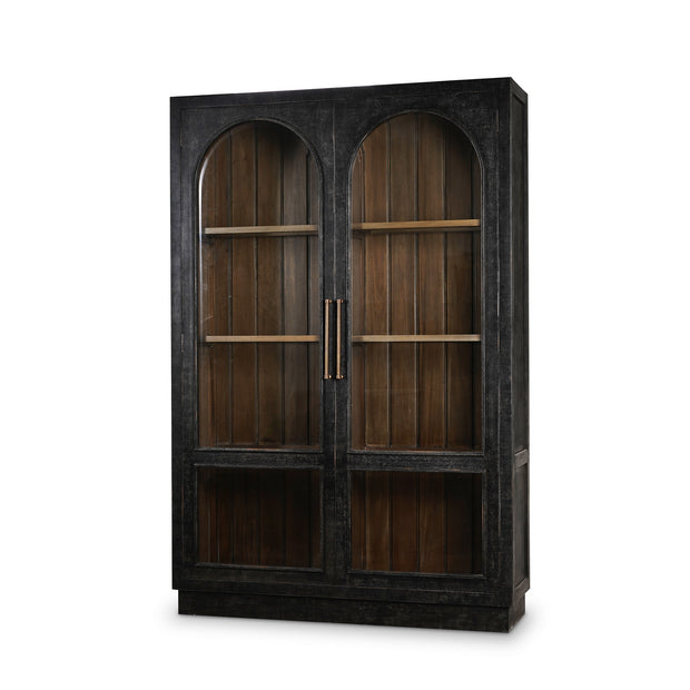 Vannes 2 Door Display Cabinet w/ Glass Shelves