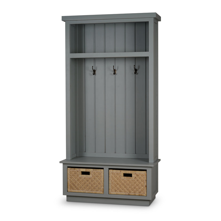 Dakota Hallstand w/ Rattan Storage Baskets