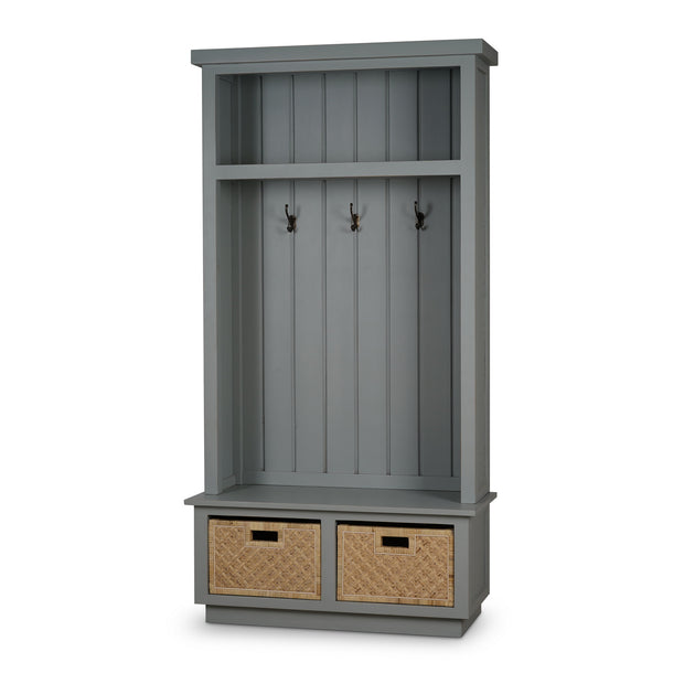 Dakota Hallstand w/ Rattan Storage Baskets