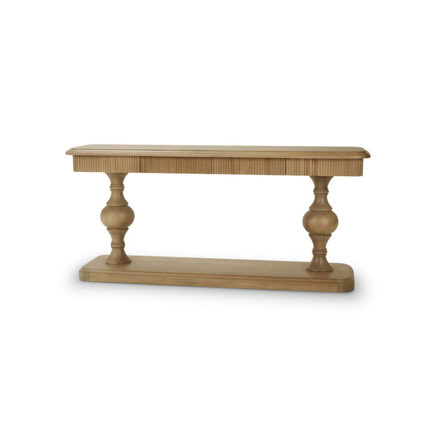 Kraton 2 Drawer Pedestal Console Table in Fruitwood