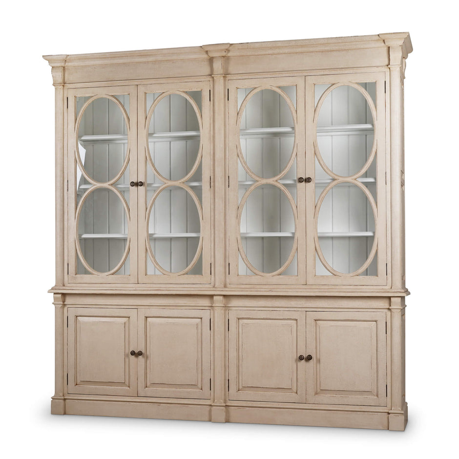 Fiona 2 Piece Display Cabinet w/ Glass Shelves