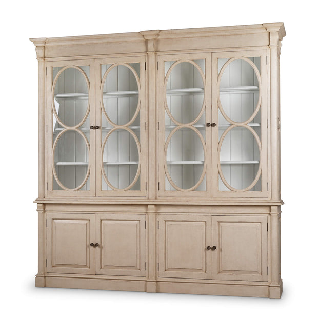 Fiona 2 Piece Display Cabinet w/ Glass Shelves