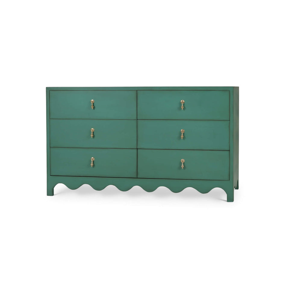 Chloe 6 Drawer Dresser in Vintage Willow Green