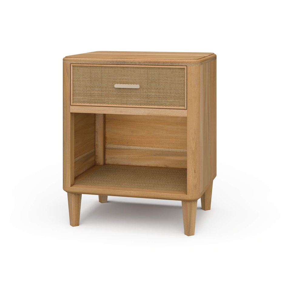 Lexington 1 Drawer Bedside Table w/ Rattan