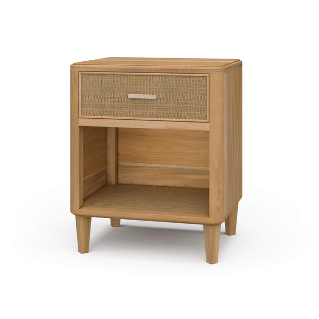 Lexington 1 Drawer Bedside Table w/ Rattan