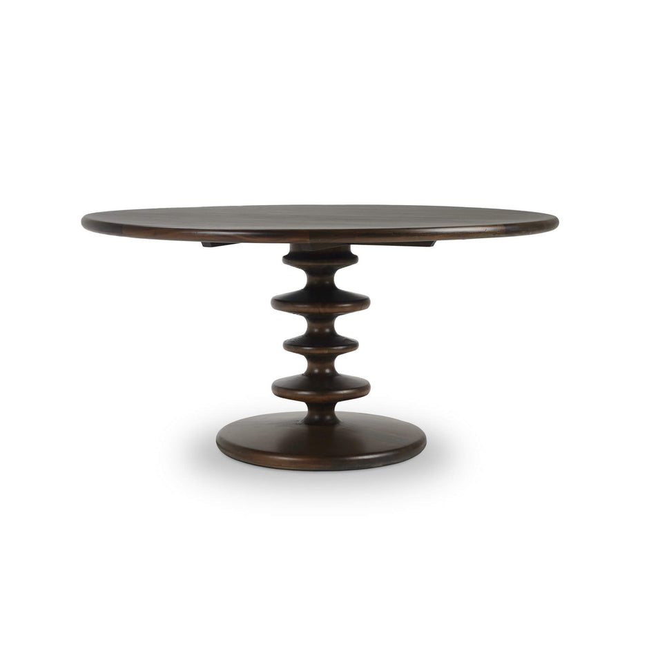 Milano Round Dining Table 60" in Walnut