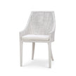 Savanah Dining Chair in True White Rattan & Legs w/ Arctic White Seat Cushion