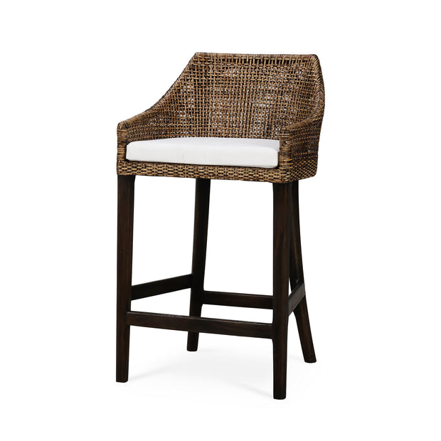 Savanah Rattan Barstool w/ Seat Cushion