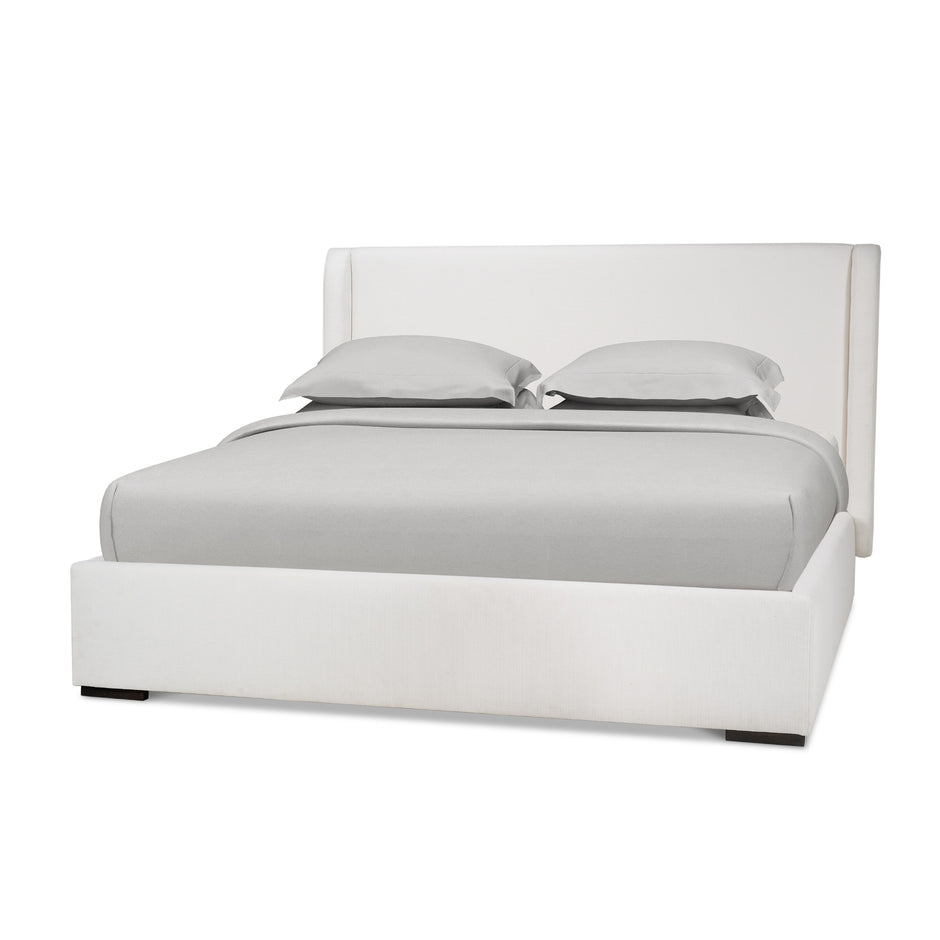 Luxor Upholstered Bed King in Artic White Performance Fabric