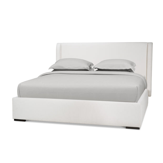 Luxor Upholstered Bed King in Artic White Performance Fabric
