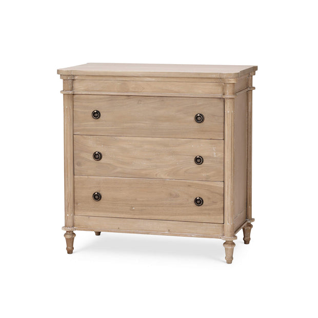 Kelly 3 Drawer Bedside Table in Sandbar